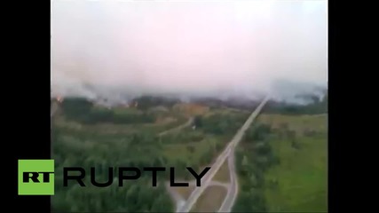 Ukraine: Wildfire engulfs Chernobyl buffer zone for second time in months