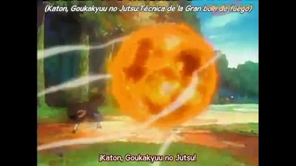 Itachi Uchiha katon housenka no jutsu y katon goukakyuu no jutsu ...