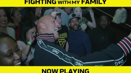 The Rock surprises a screening of "Fighting with My Family"