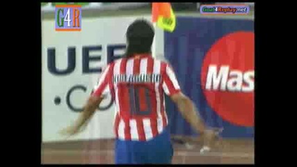Panathinaikos - Atletico Madrid 1 - 3 (2 - 3,  19 8 2009)