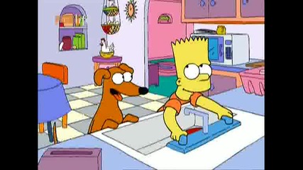 Семейство Симпсън - Барт тормози Хоумър докато е под душа Vbox7
