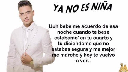 Ya no es nia - Maluma Letra_lyric