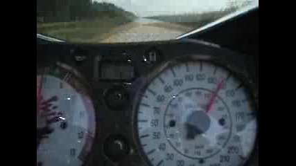 Crazy Suzuki Hayabusa At Over 220 mph (not kph!) 