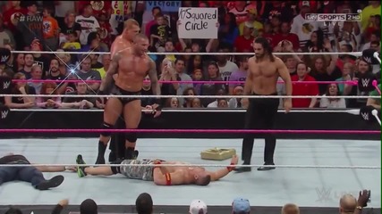 Dean Ambrose & John Cena vs Kane & Randy Orton (rollins,kane,orton Destroys Ambrose and Cena)