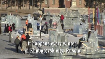 Ice Sculptures in Khabarovsk city, Russia part 2