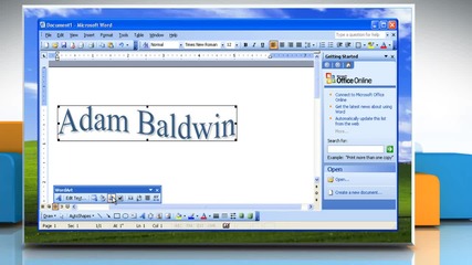 Microsoft® Word 2003: How to edit a Wordart Object on Windows® Xp?