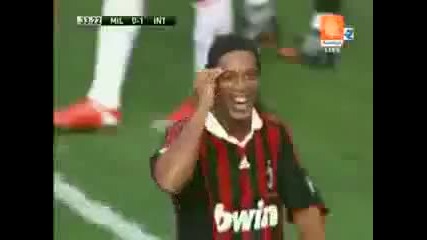 (hd) Ronaldinho Red Card Funny! Inter Milan Friendly Match Scandal 
