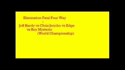Extreme Rules 2009 Matches