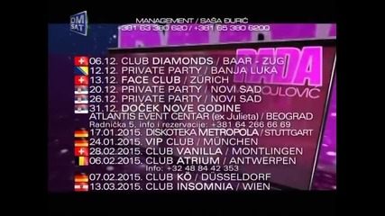 Rada Manojlovic - Spisak nastupa - (TV DM Sat 2014)