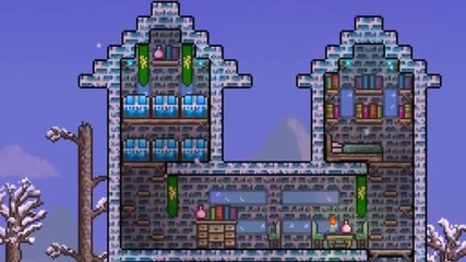 Terraria 1.2 - Ice_frost biome preview - Viking skeleton, Penguins and Pirate hats!
