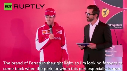 F1 Superstar Sebastian Vettel Lays Foundation Stone for 'Ferrari Land'