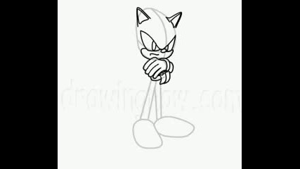 how to draw shadow from sonic