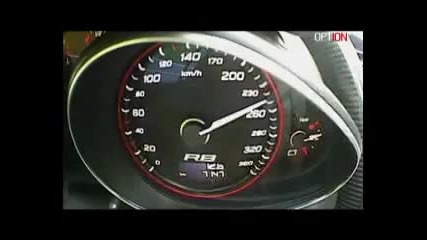 315 km/h en Audi R8 V10 (option Auto) 