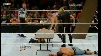 Raw Roulette 09/13/10 - John Cena vs Randy Orton (tables Match) 