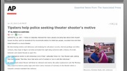 Tipsters Help Police Seeking Theater Shooter's Motive
