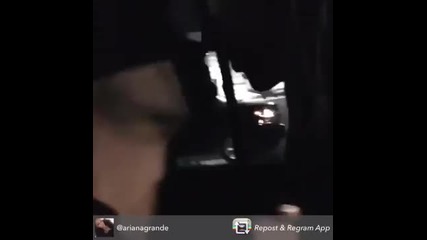 Ariana Grande and Big Sean handshake and kiss (instagram video)