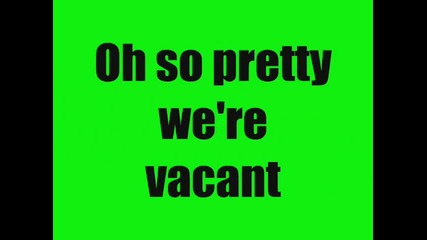 Sex Pistols Lyrics - Pretty Vacant
