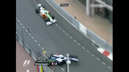 Катастрофата на Барикело Формула 1 2010 Гран при на Монако 