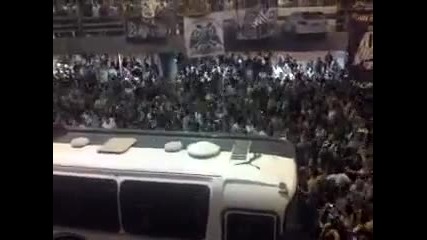 Airport Macedonia Crazy Paok fans sing ! 