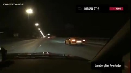 Lamborghini Aventador vs Nissan-gtr