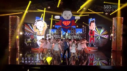 Psy - Gangnam Style ( 15-07-2012 S B S Inkigayo )