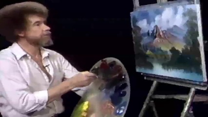 S07 Радостта на живописта с Bob Ross E04 - планинска кабина ღобучение в рисуване, живописღ
