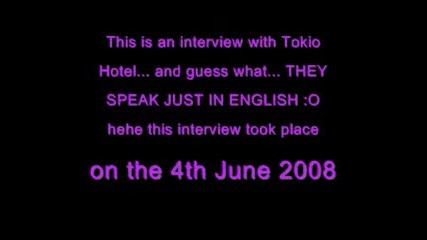 Tokio Hotel Speaking English For A Whole Interview 