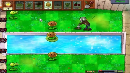 Plants vs Zombies level 3-1