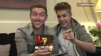 Justin Bieber vandalising his own Album and in the process shows In Demand where Jesus is! - www.uge