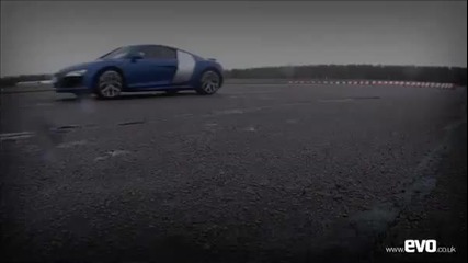 Audi R8 V10 v Porsche 911 Turbo v Nissan Gt-r by evo