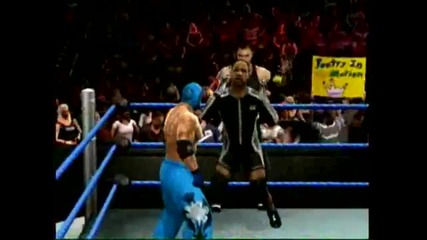 Smackdown vs Raw 2009 - Jeff Hardy and Rey Mysterio vs Mvp and Matt Hardy 1/2 