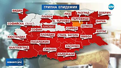 От днес София, Благоевград, Плевен и Кюстендил са в грипна епидемия