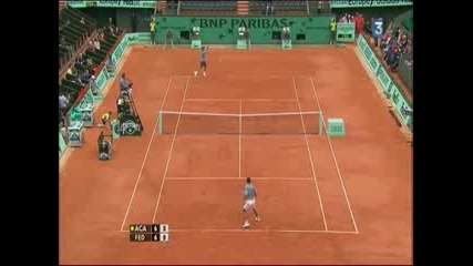 Roland Garros 2009 : Федерер - Акасусо