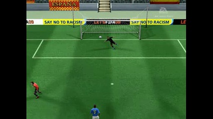Мой красив гол на Fifa 09 с Давид Вия срещу Франция в мрежа 