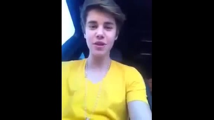 Justin Bieber wishes Trinity Petit a Happy Birthday 2012