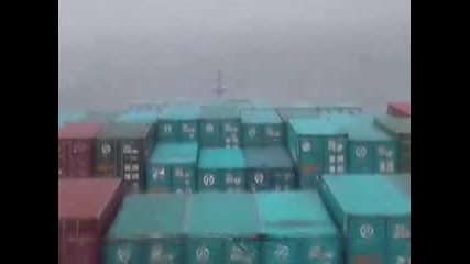 Container Ship Heavy Seas