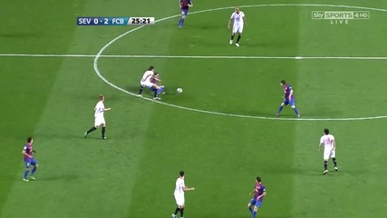 Sevilla 0-2 Barcelona / Xavi, Lionel Messi Goals / * High Quality * 17.03.2012