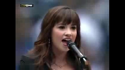 demi lovato singing the national anthem 