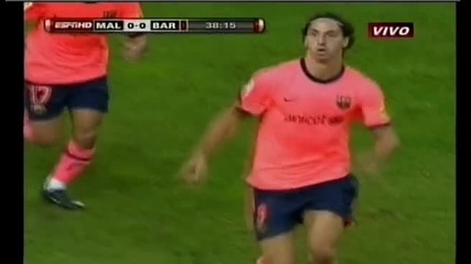 malaga - 0 - 1 - barca - ibrahimovic