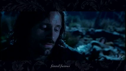 Lord of the Rings - Aragorn sings in the Marshes with lyric 