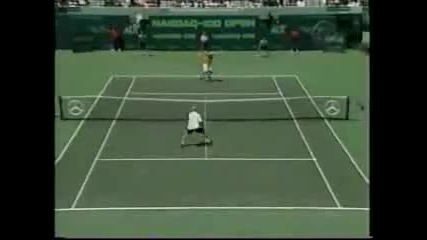 Andre Agassi vs Roger Federer. Miami 2002