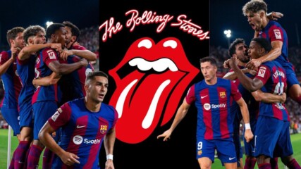 Защо футболистите от Барселона ще носят върху фланелките си логото на Ролинг Стоунс😍