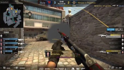 CS:GO - FaZe vs. NiP - Overpass - Група B - IEM Oakland 2016