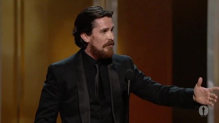 Christian Bale winning Best Supporting Actor - Oscars 2011