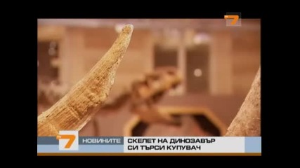 Продават скелет на динозавър за 1 милион долара 
