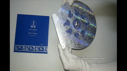 W-1179, Matte Blue Color, Shimmer Silver Paper ,christian Wedding Invitations