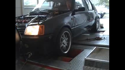 Peugeot 205 Gti Turbo on dyno test 