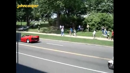 Кретен Забива Ferrari в Дърво