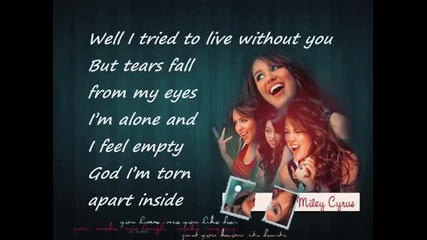 Miley Cyrus - Stay With Lyrics On Screen 