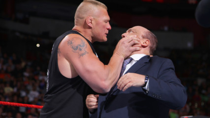 Brock Lesnar assaults Paul Heyman and Kurt Angle: Raw, July 30, 2018